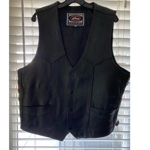 River Road Leather Jacket Vest - Men’s